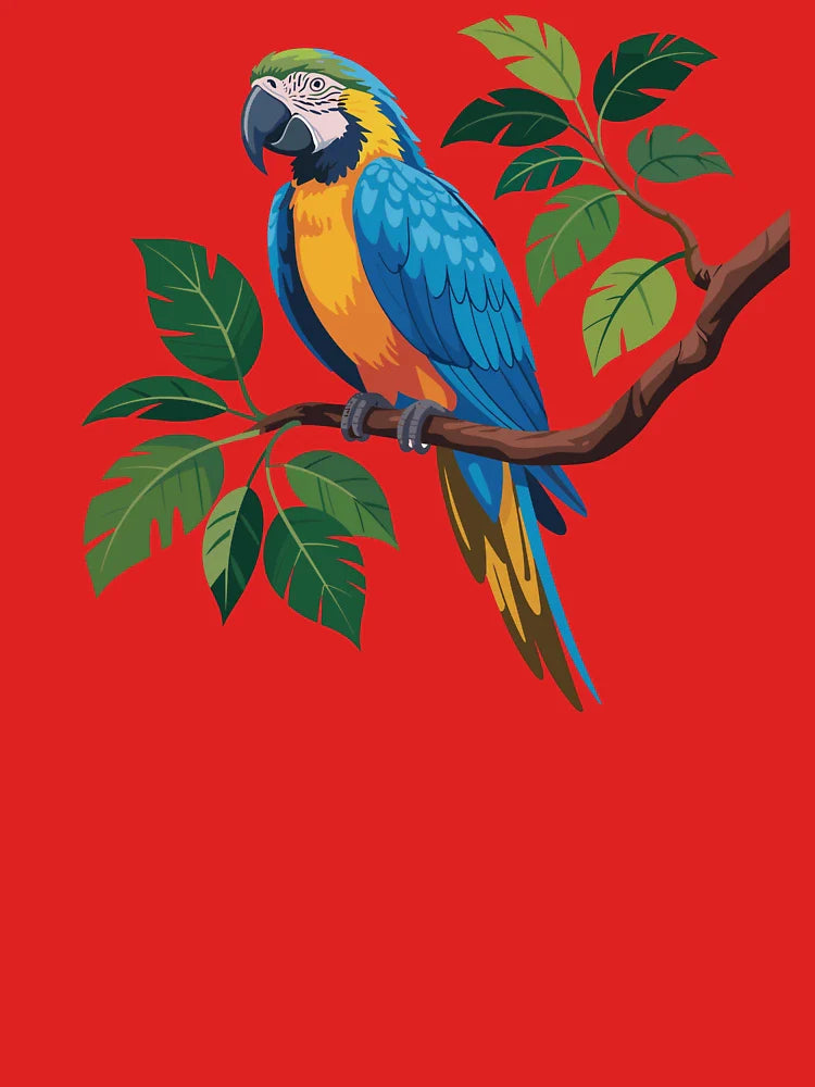 Blue-and-Yellow Macaw Tee – Tropical Amazon Parrot Summer  Classic T-Shirt