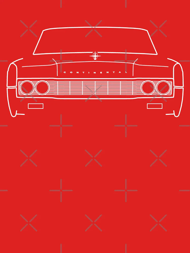 1967 vintage Lincoln Continental outline graphic (white)  Classic T-Shirt