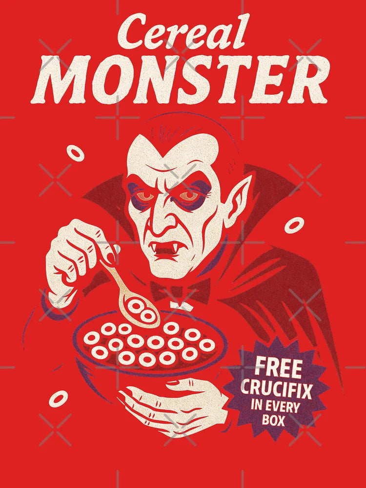 Cereal Monster Vampire | Retro Horror Breakfast Parody Classic T-Shirt