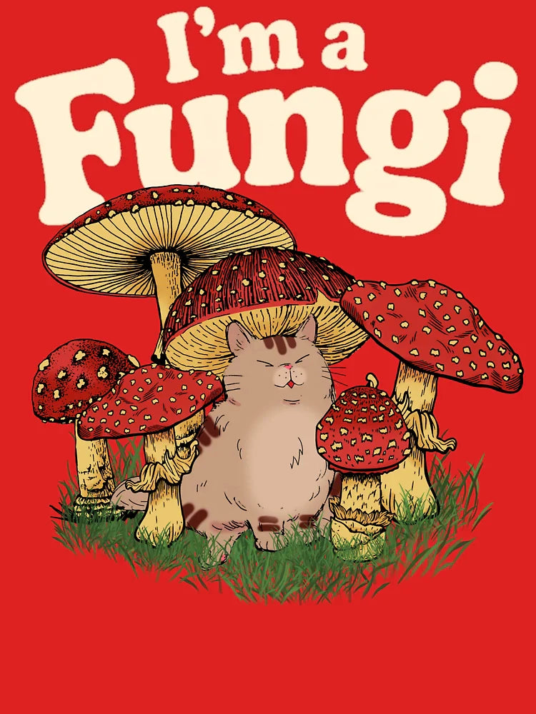 Funny Cat Fungi Mushroom Pun Art Classic T-Shirt