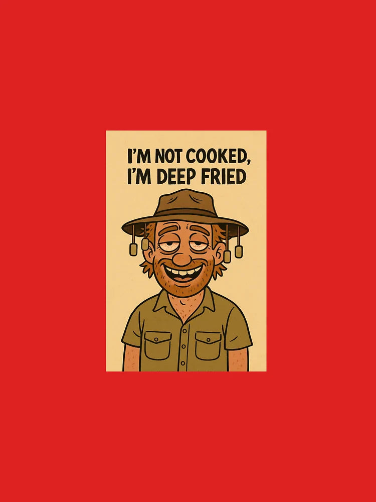 Deep Fried Not Cooked - Aussie Slang Pun Classic T-Shirt