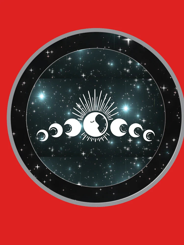 Space Time Celestial with Moon Phases and Face Classic T-Shirt