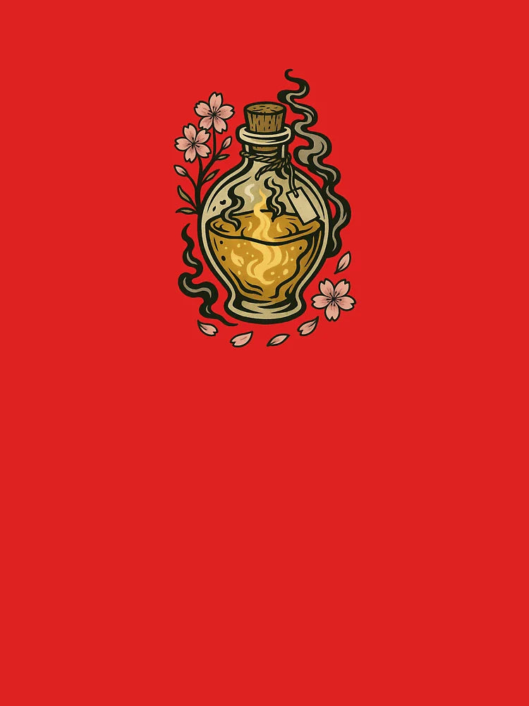 Mystical Spirit Bottle with Cherry Blossoms – Japanese Tattoo Style Classic T-Shirt