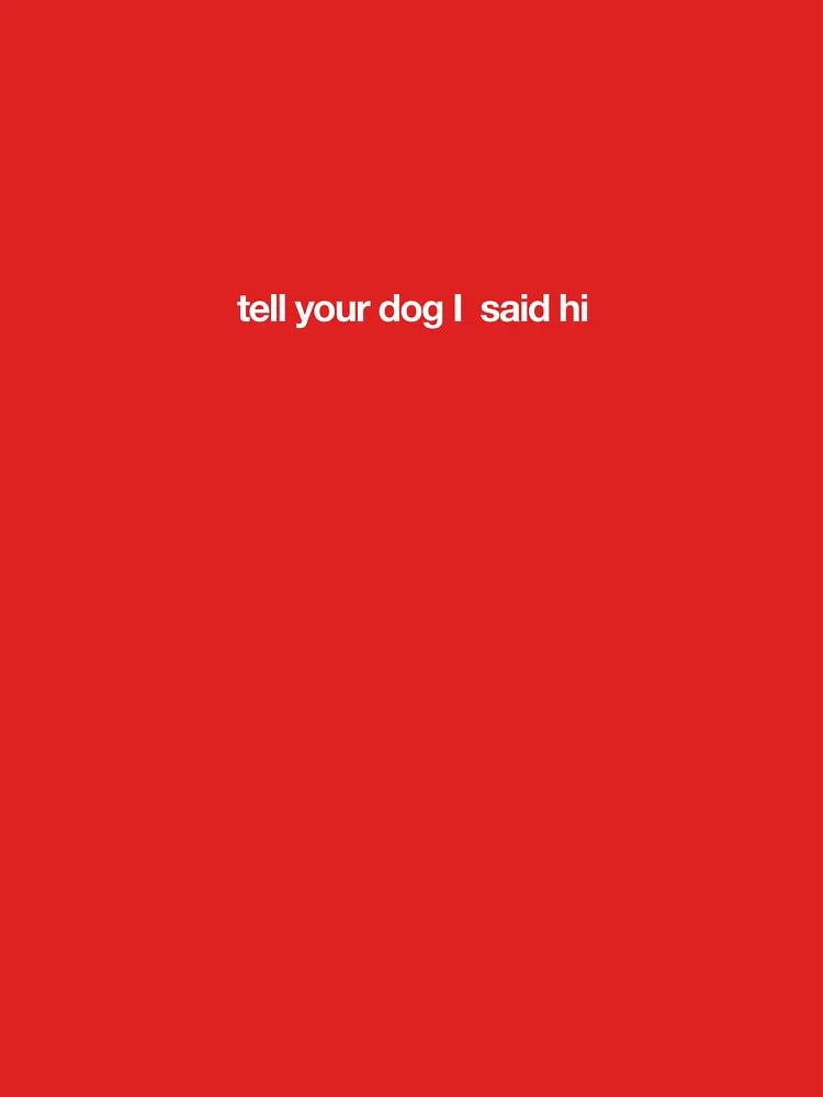 Tell Your Dog I said Hi - White Text Classic T-Shirt
