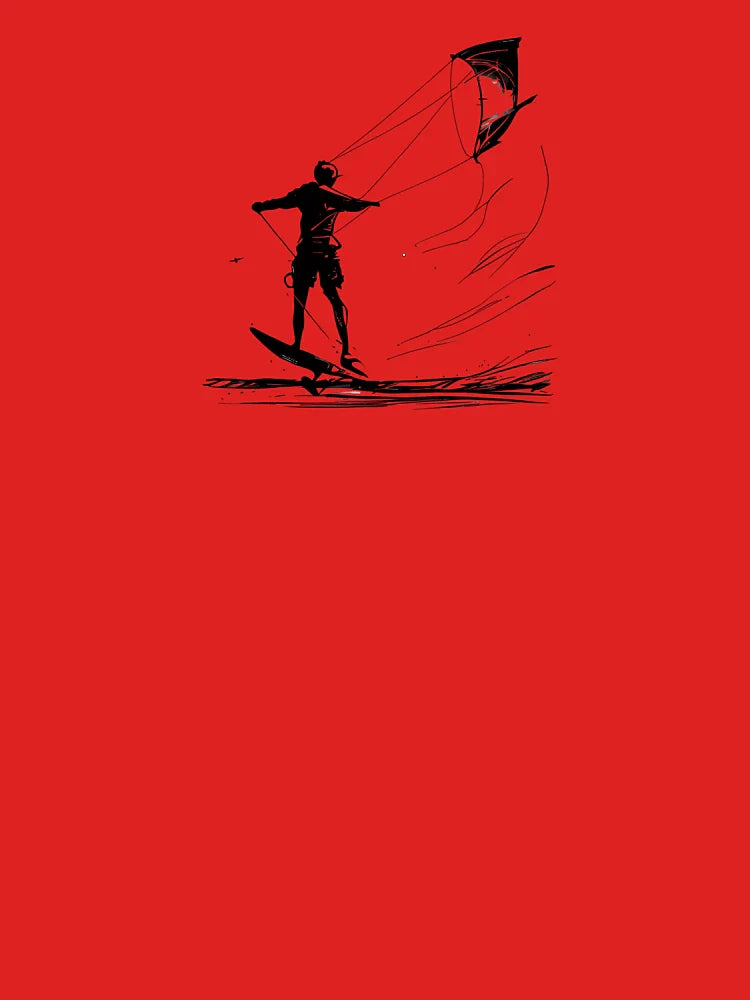 Kite Surfer Line Art: Soaring on the Waves Classic T-Shirt