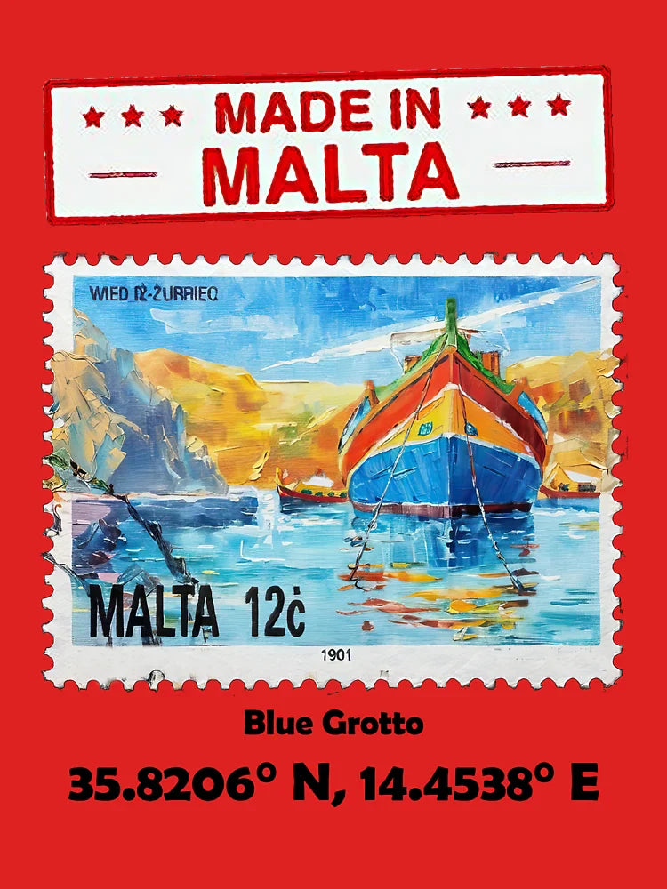 Made in Malta - Maltese luzzu Blue Grotto design Classic T-Shirt