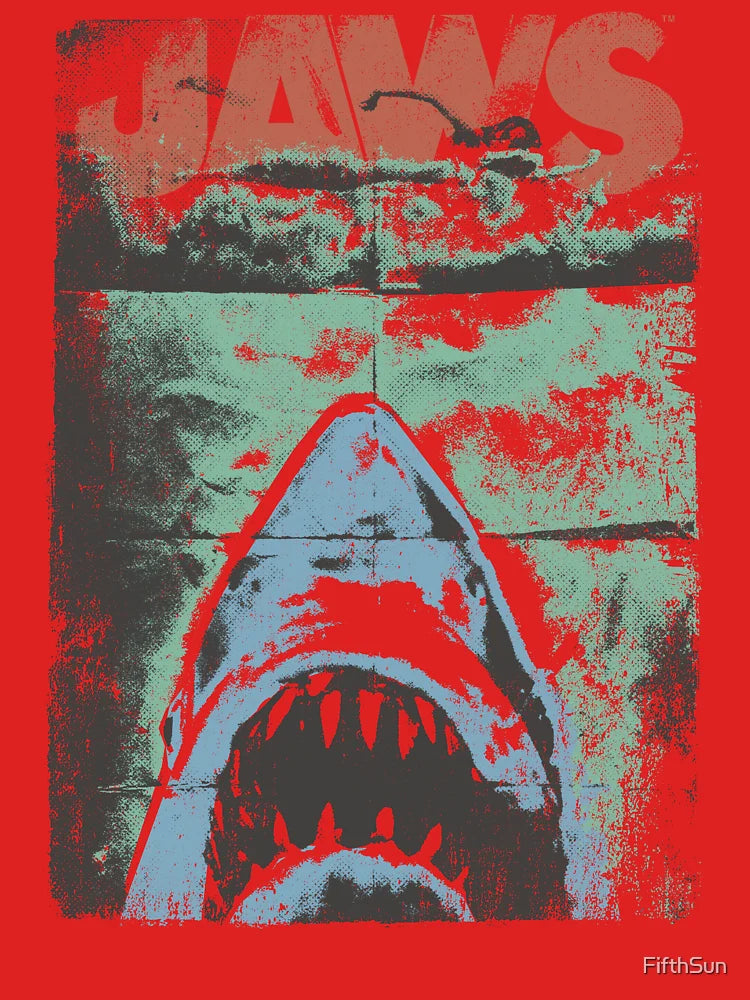 Jaws Distressed Retro Movie Poster Classic T-Shirt