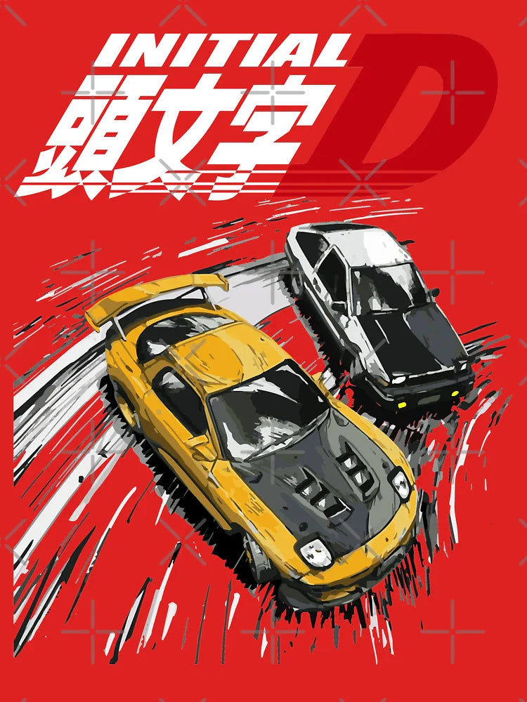 Initial D - Mountain Drift Racing Tandem AE86 vs FD rx-7 Classic T-Shirt