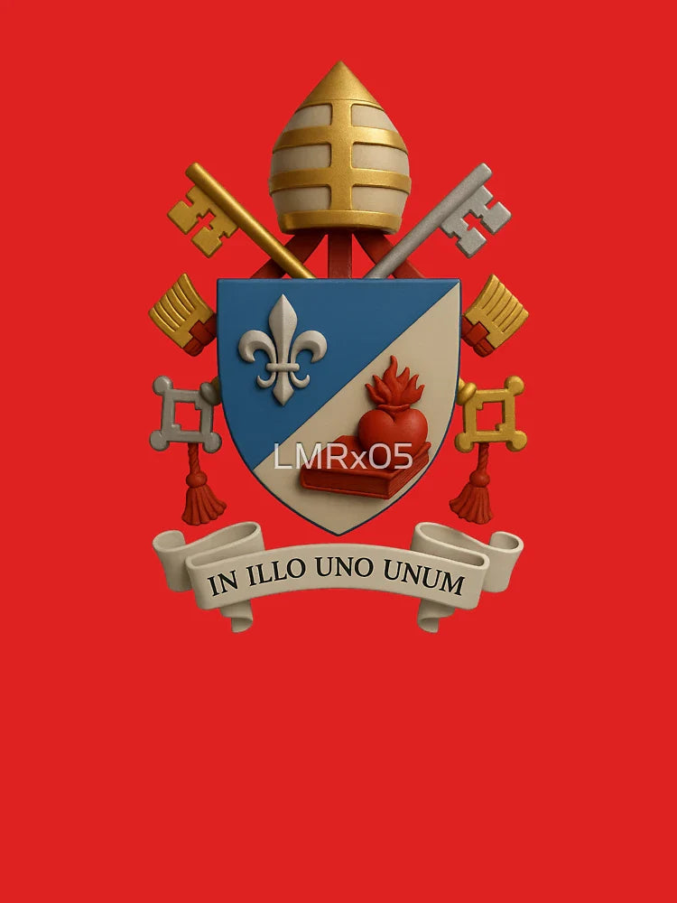 Pope Leo XIV Coat of Arms - 3D Heraldic Emblem on Transparent Background Classic T-Shirt