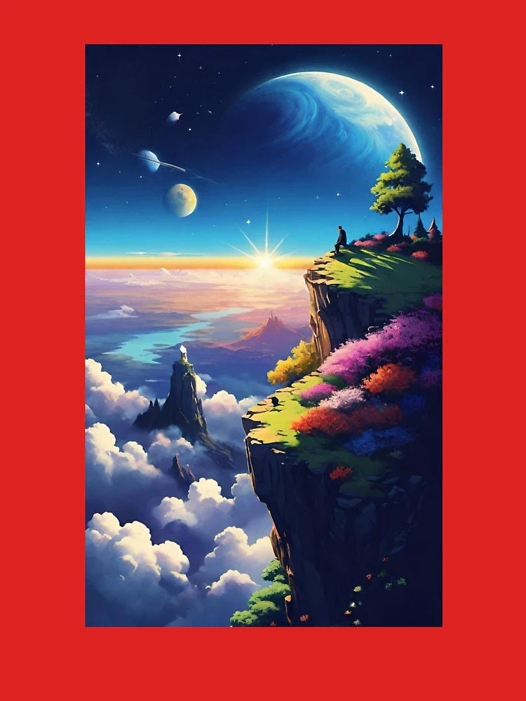 Cosmic Horizon : Fantasy Landscape of Dreams Classic T-Shirt