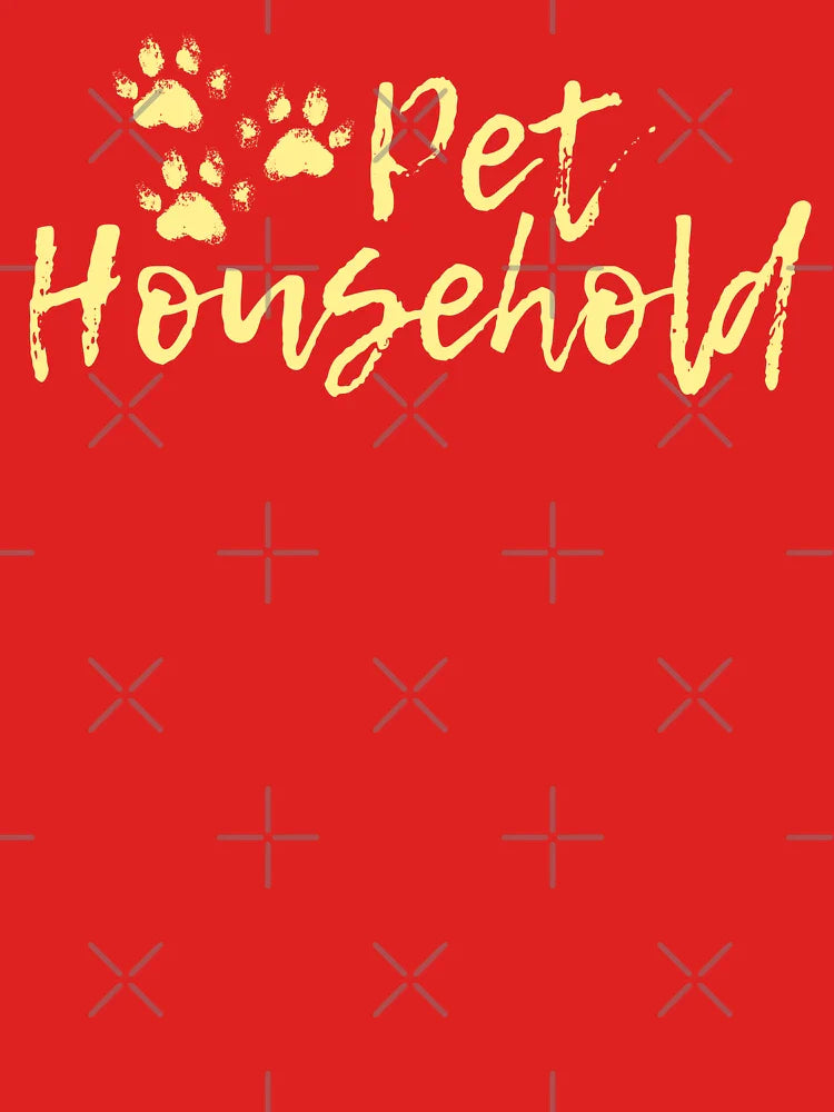 "Pet Household" Pawprint Grunge (Pastel Yellow) Classic T-Shirt
