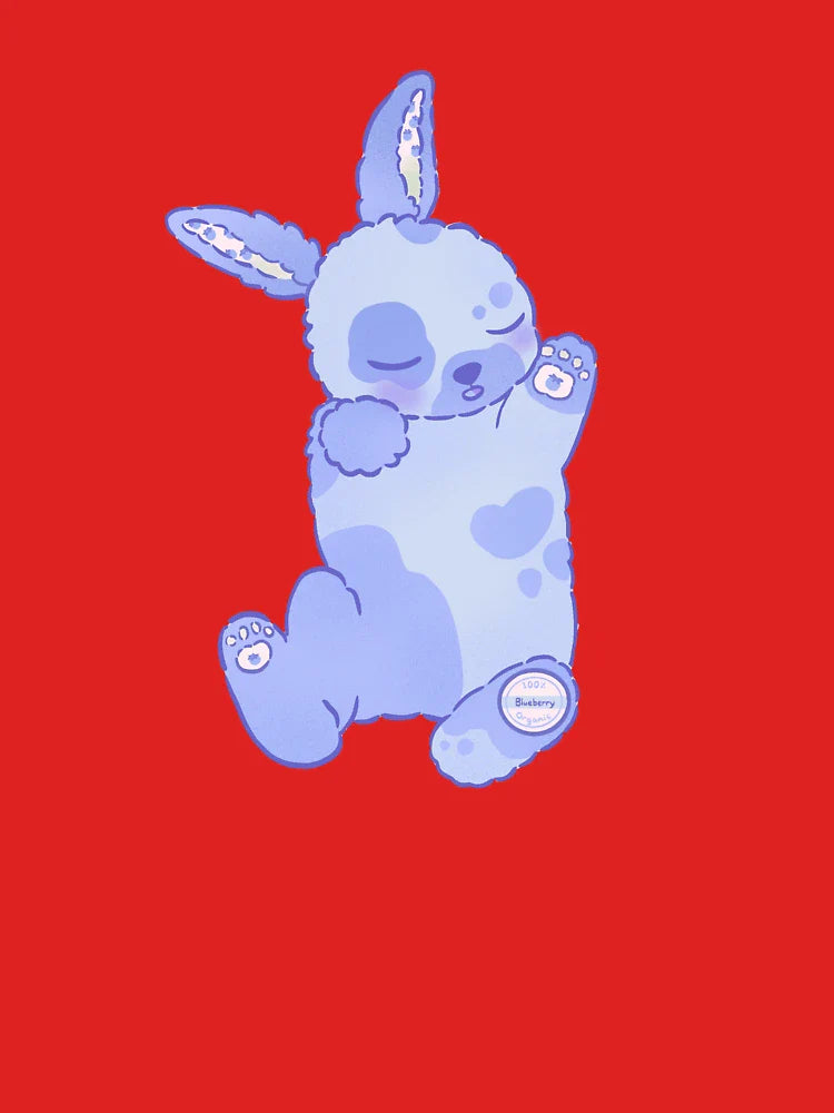 Sleepy Blueberry Bunny – Cute Pastel Kawaii Animal Art Classic T-Shirt