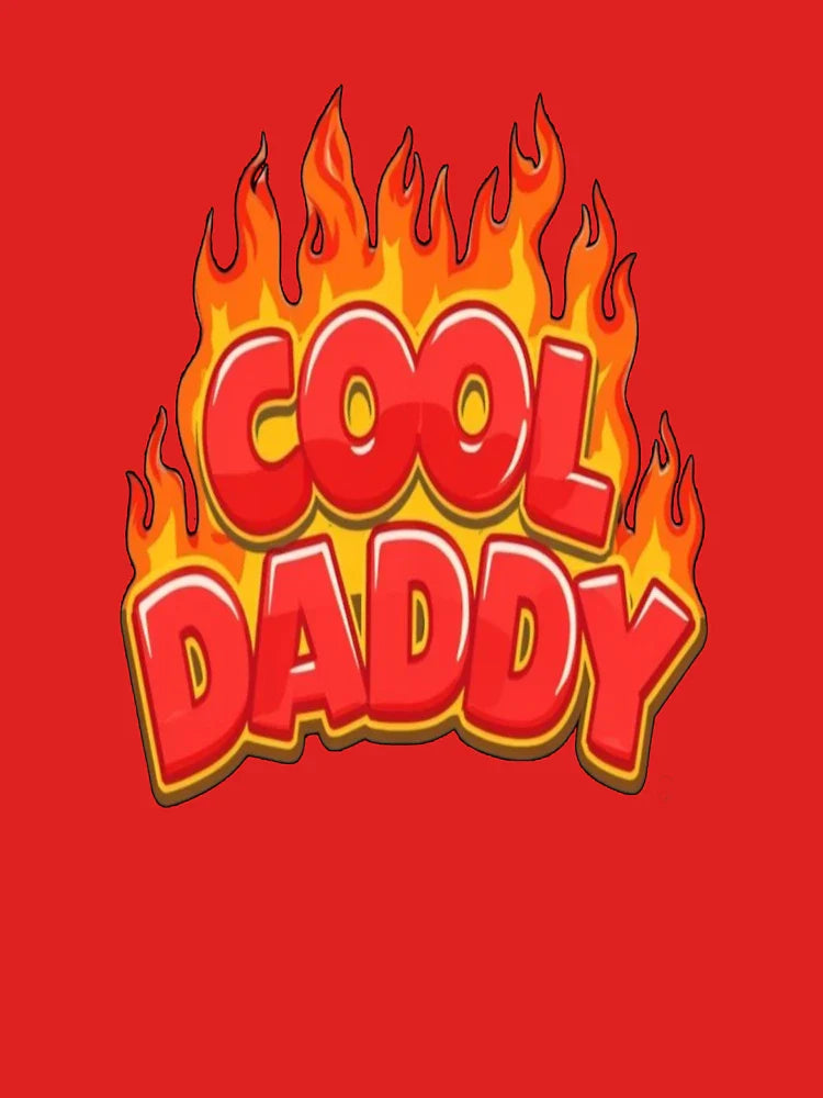 Cool Daddy - Bold Cartoon-Style Featuring With Fiery Background Classic T-Shirt