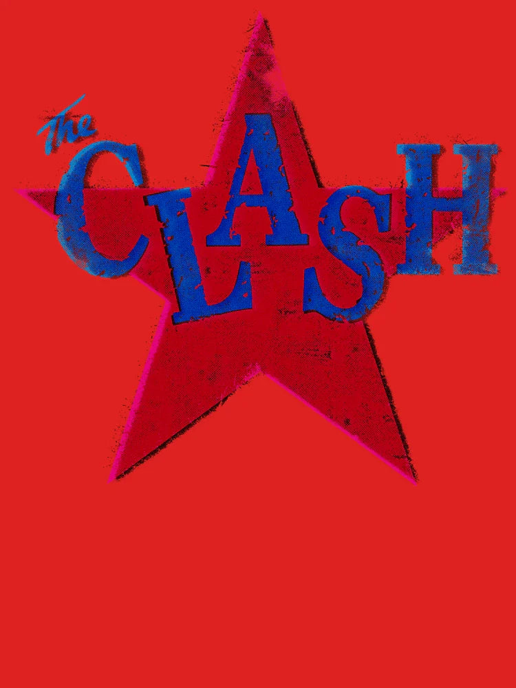 the clash distressed offset star graphic Classic T-Shirt