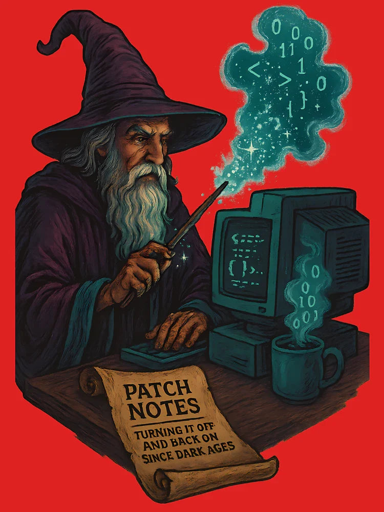 Turning It Off and Back On Since the Dark Ages – Wizard Tech Classic T-Shirt