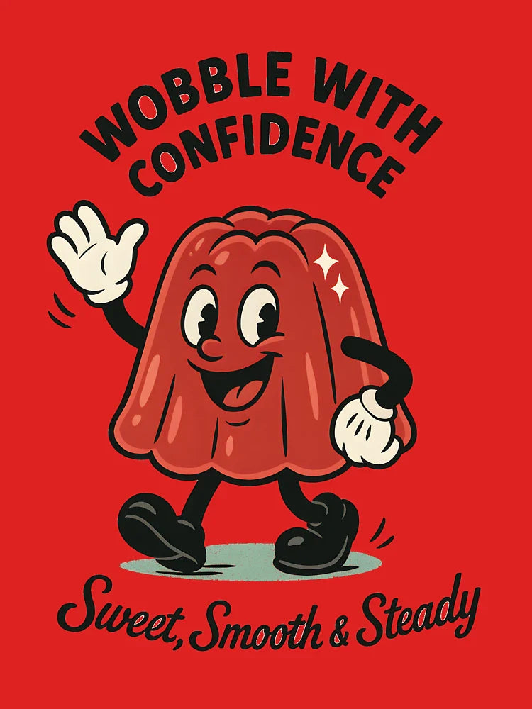 Retro Jelly Cartoon – Wobble with Confidence Classic T-Shirt