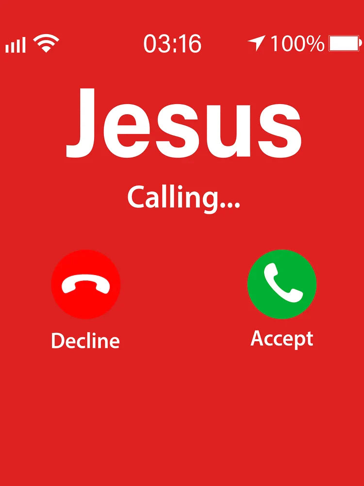 Jesus Calling Shirt - Funny Jesus Phone Christian T-Shirt Classic T-Shirt