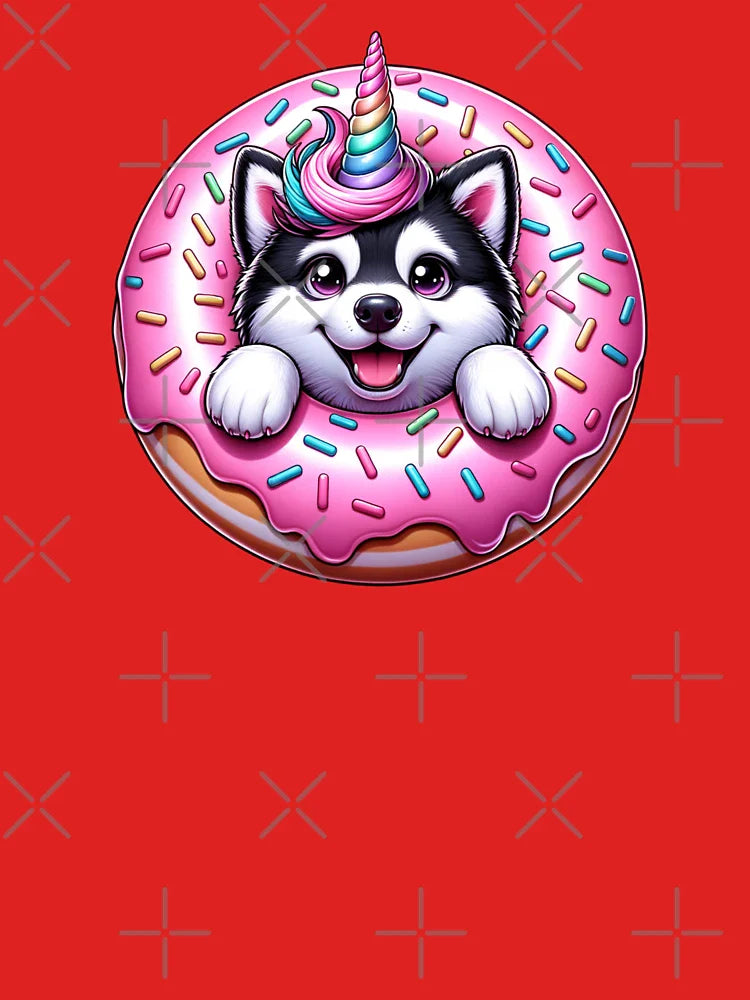 Donut unicorn husky Dog Classic T-Shirt