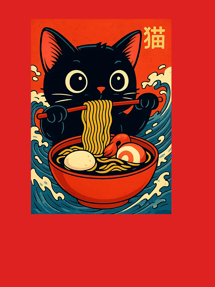 Anime Cat Ramen Japanese Funny Graphic Kawaii Cat Anime Classic T-Shirt