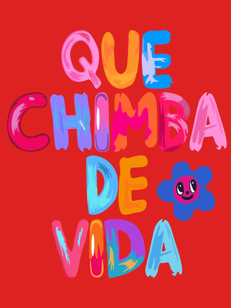 KarolG Que Chimba De Vida Colorful Text Design Classic T-Shirt