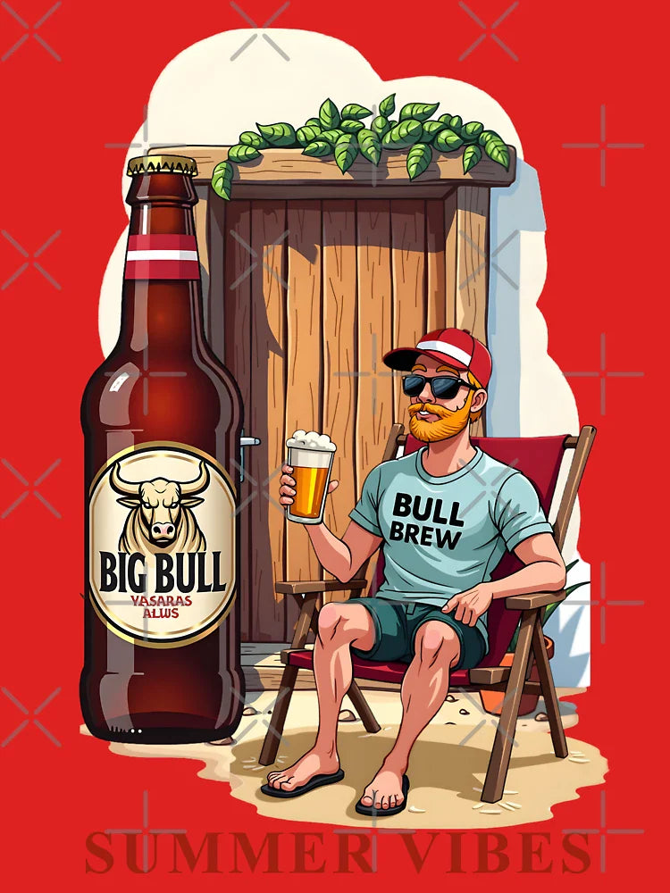 Summer Vibes Big Bull - Latvia Vasaras Alus Classic T-Shirt