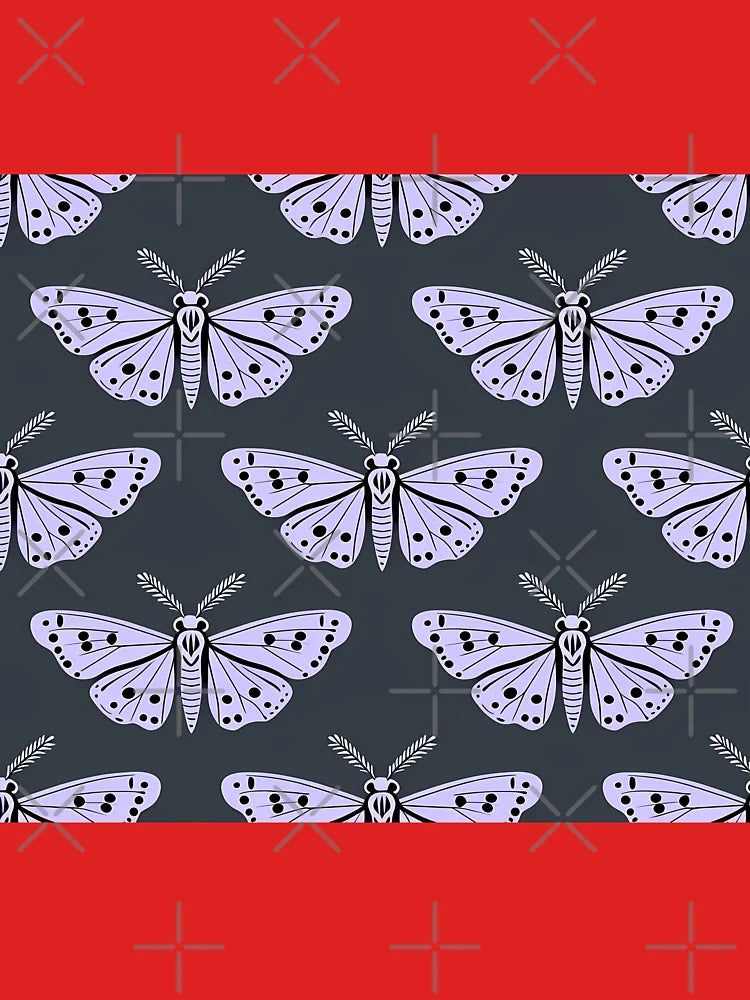 Violet Butterflies on Black Canvas Classic T-Shirt