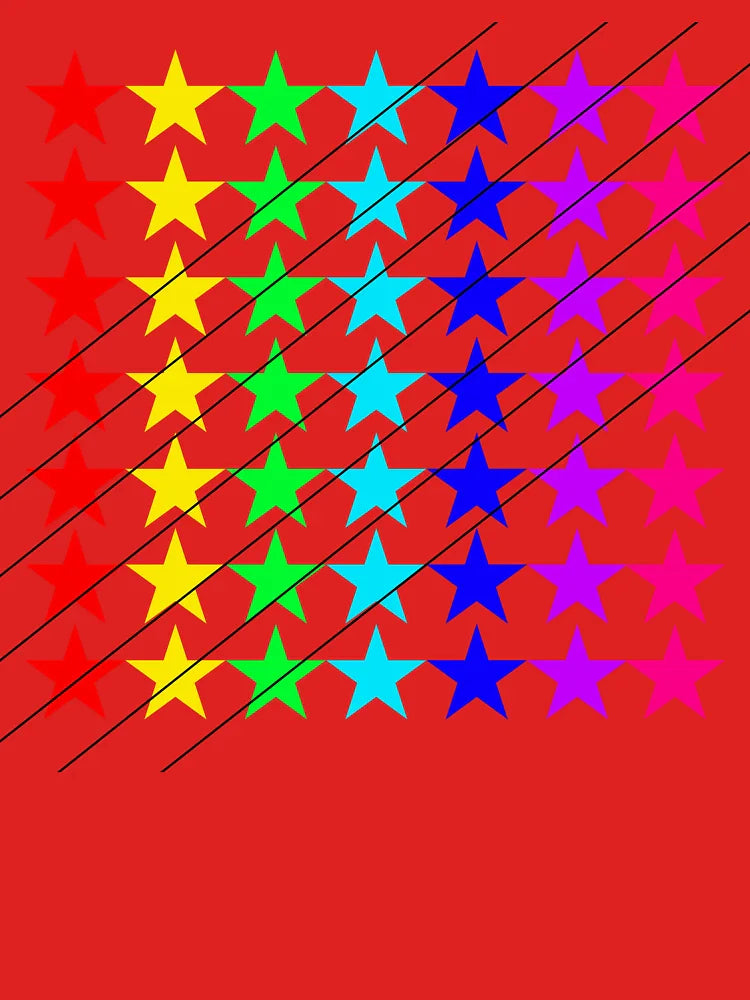 Rainbow Stars Aesthetic – Colorful & Whimsical Design for Dreamers and Creatives Classic T-Shirt