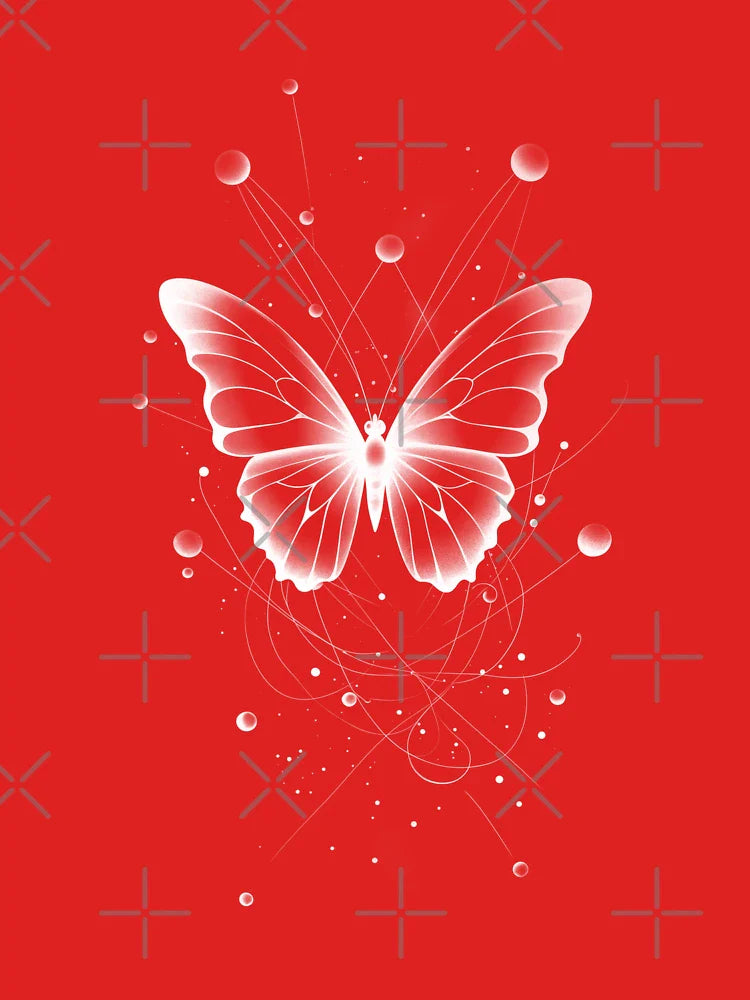 White Aesthetic Butterflies – Minimalist Soft Grunge Vibe Classic T-Shirt