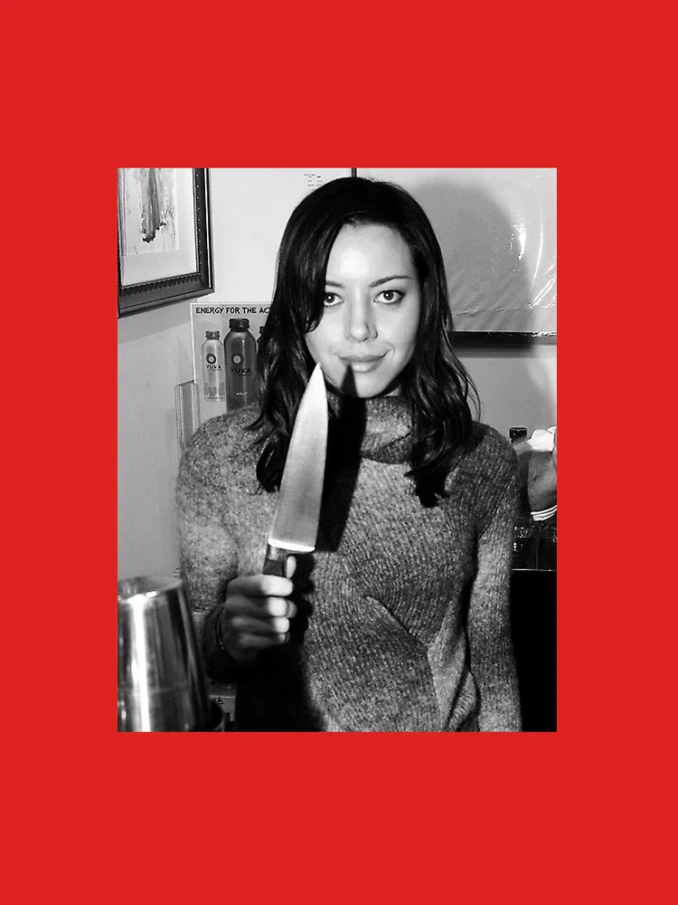 aubrey plaza holding knife Classic T-Shirt