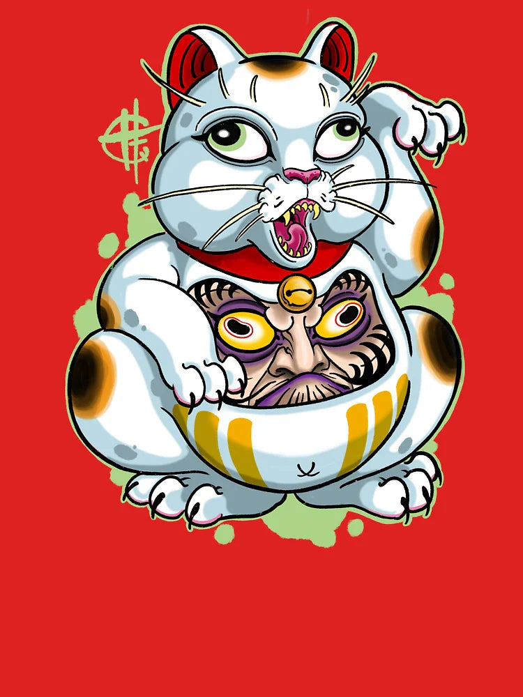 Double lucky daruma maneki neko Classic T-Shirt