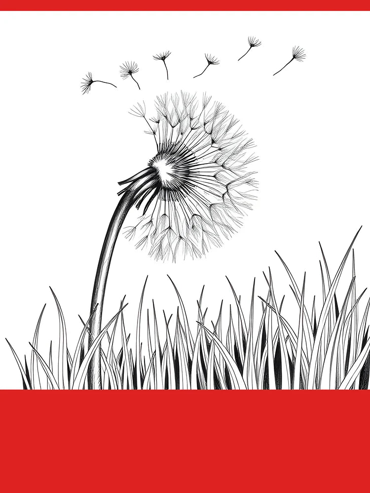 Unique Black and White Dandelion Blowing Artwork  Classic T-Shirt
