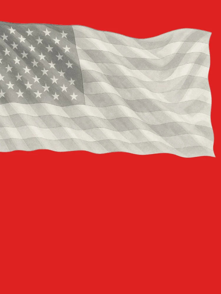 Vintage Waving American Flag â€“ Monochrome Illustration Classic T-Shirt