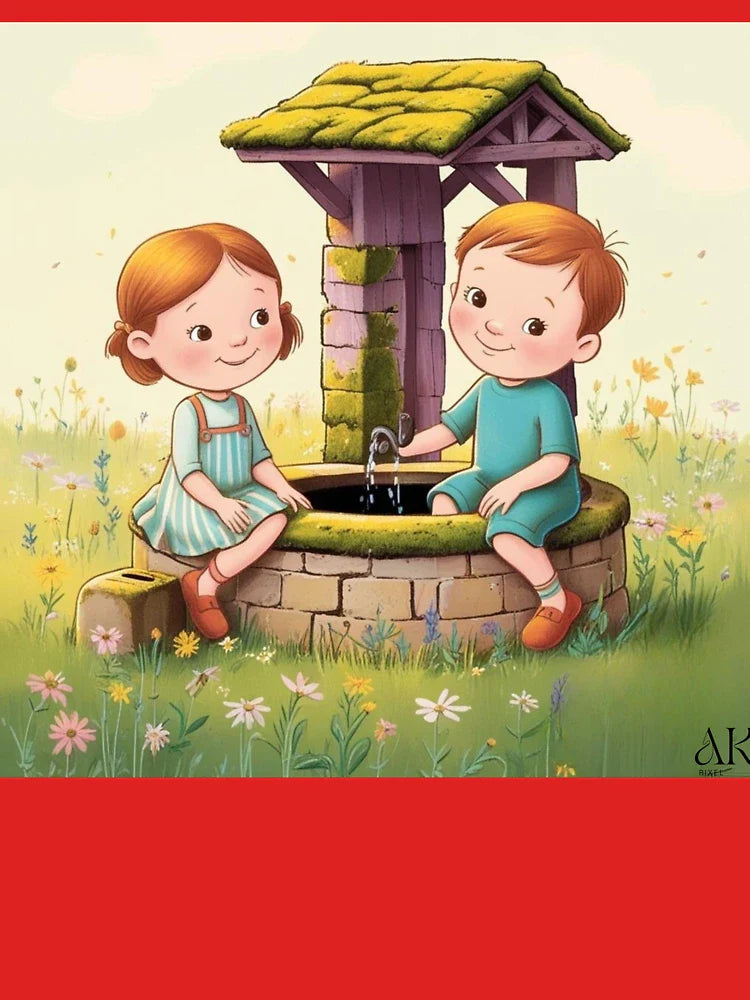 2 Kids playing near a well  Classic T-Shirt