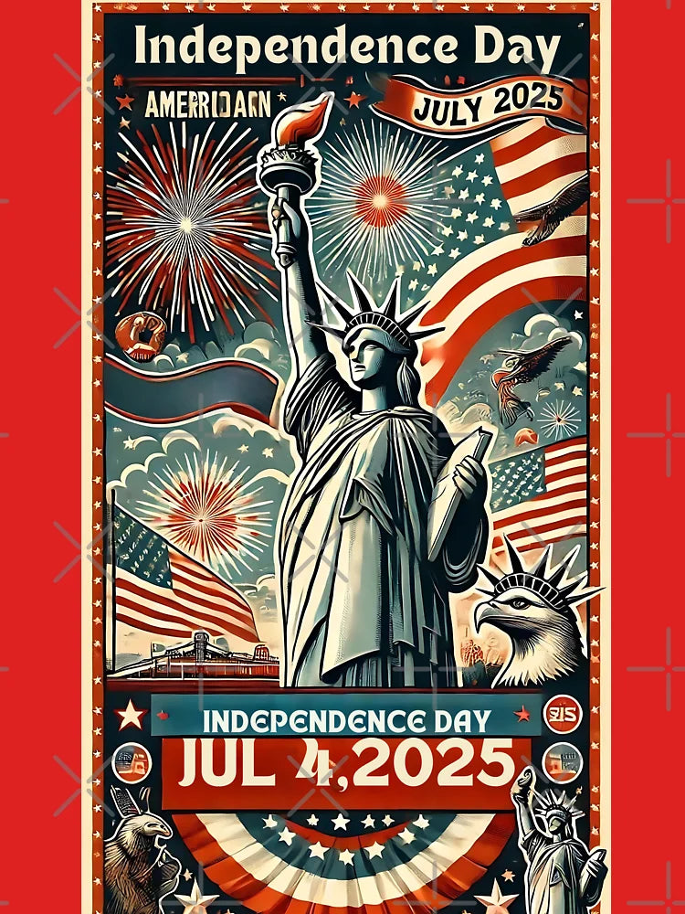 American Independence Day 2025 Celebration Poster Classic T-Shirt