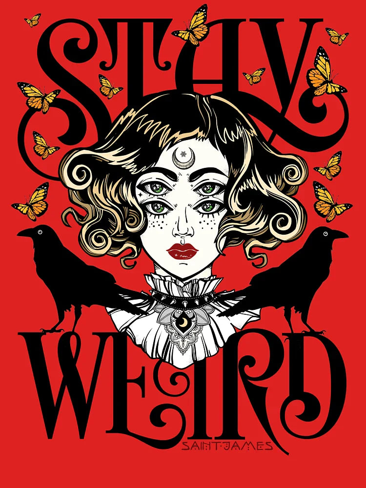 Rose and The Ravens {Stay Weird} Colour Version Classic T-Shirt