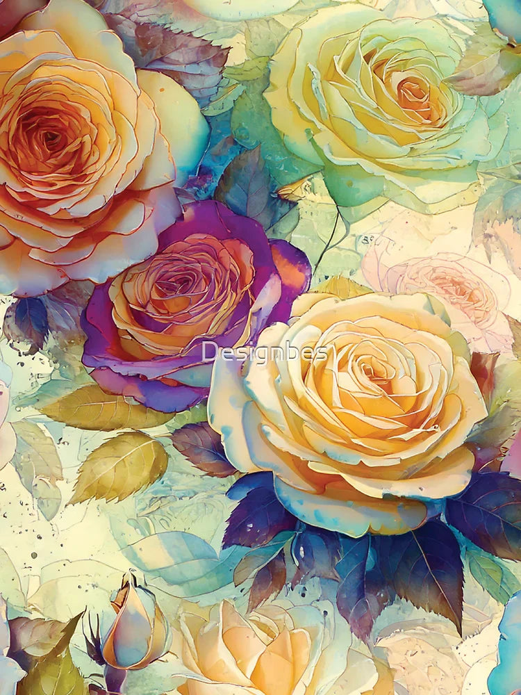 Pearlescent Rose Pattern Classic T-Shirt