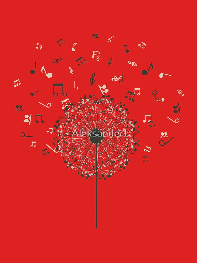 Music a dandelion Classic T-Shirt