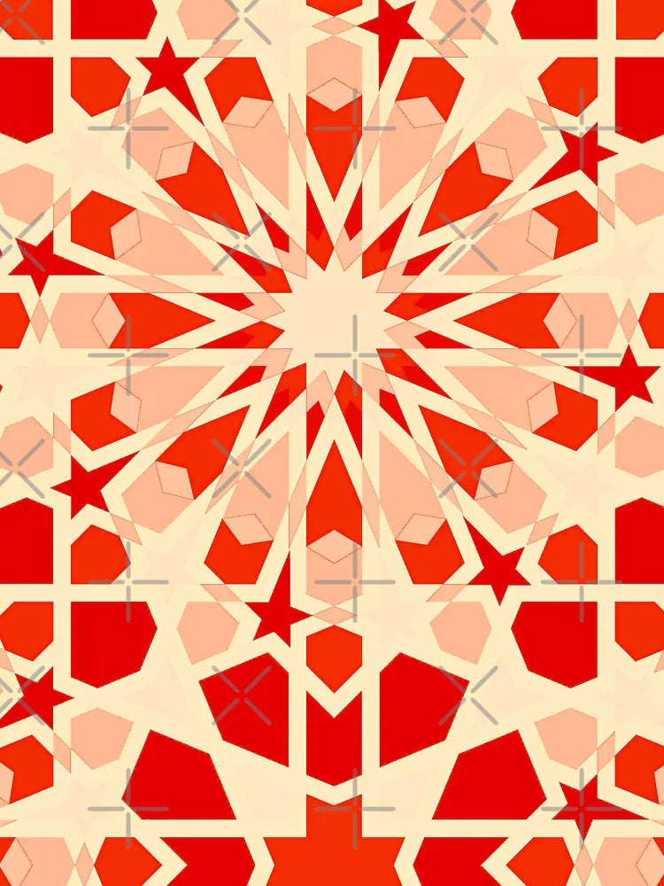 Elegant Islamic Mosaic in Warm Orange Tones Classic T-Shirt