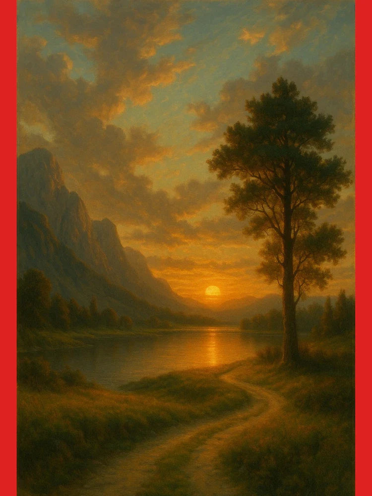 The Breathing Landscape (9/∞) - Golden Path at Sunset Classic T-Shirt