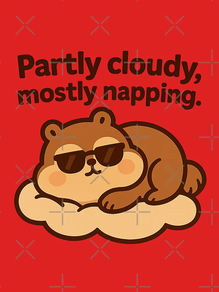 Funny Cloud Nap Squirrel Mole Weather Animal Art Classic T-Shirt