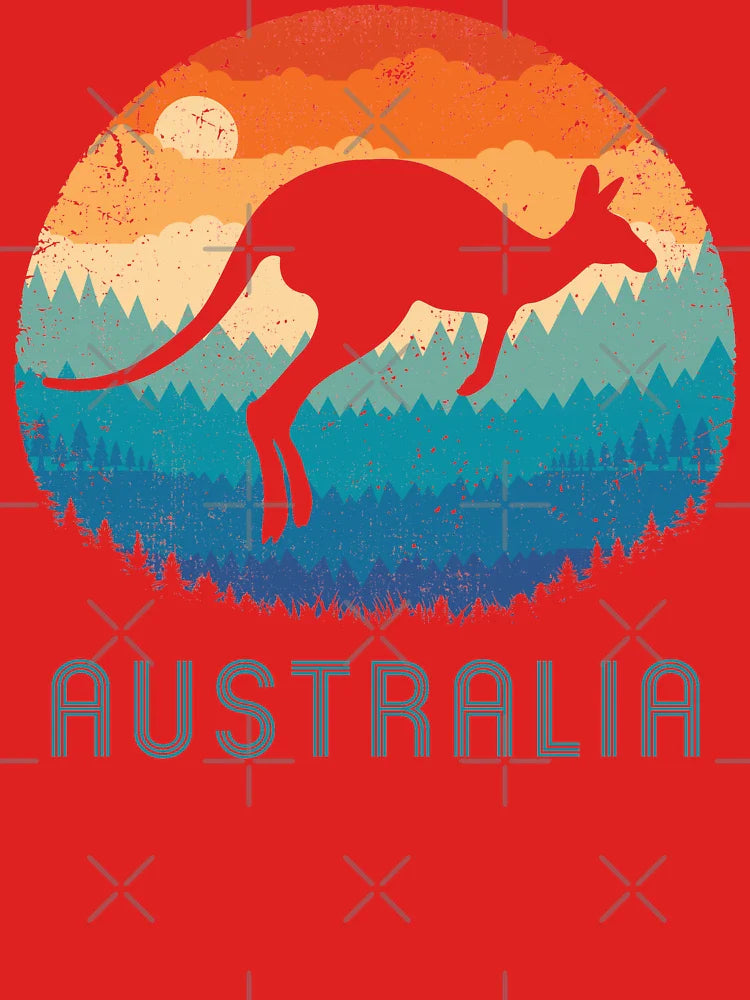 Australia Kangaroo Retro Classic T-Shirt