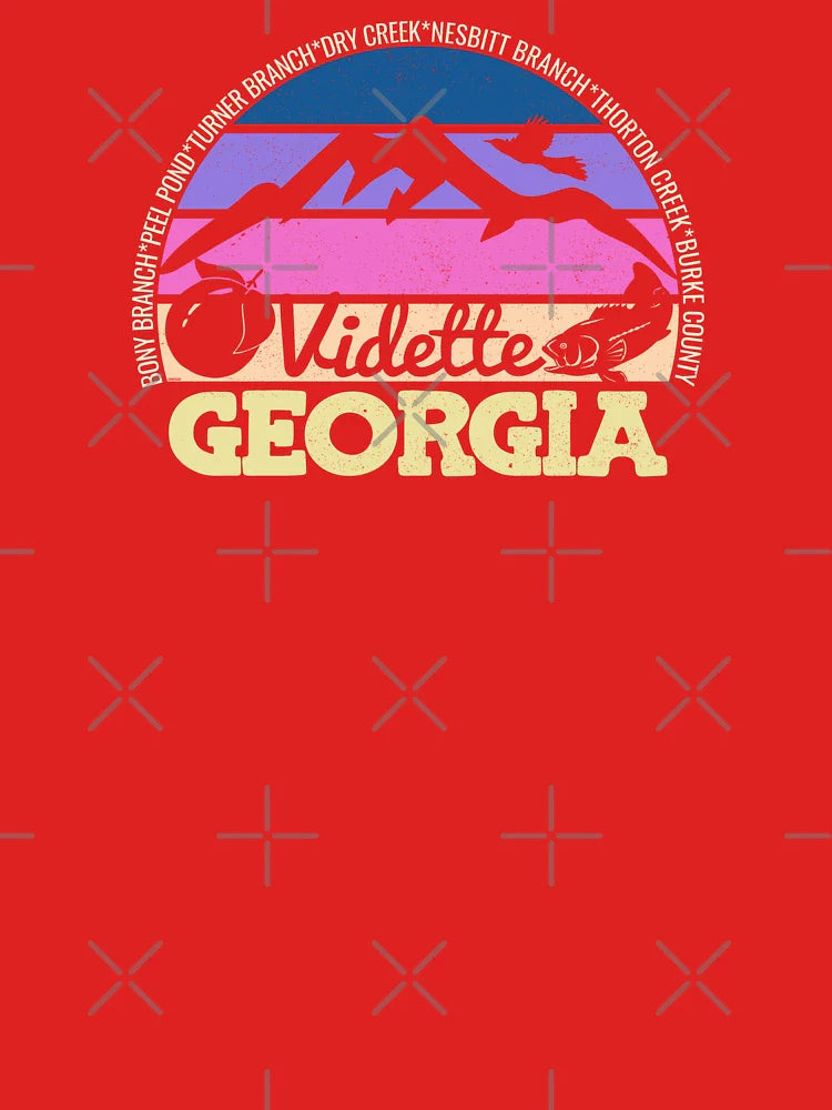 Vidette Georgia Sunset Retro Vintage Local Pride Logo Classic T-Shirt