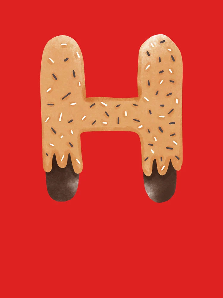 Donut Letter H - Sweet Alphabet Chocolate Icing with Sprinkles Classic T-Shirt