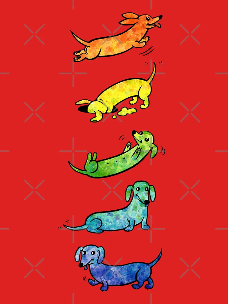 Watercolor Dachshunds Classic T-Shirt