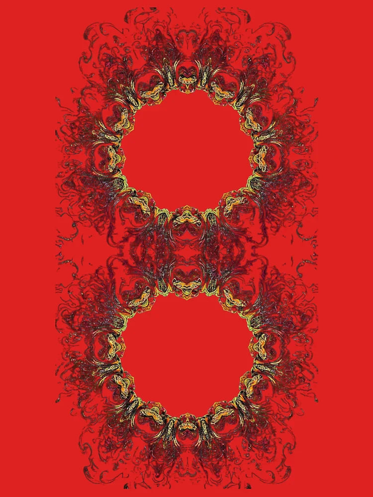 Baroque Mirror Mandala in Warm Tones Classic T-Shirt