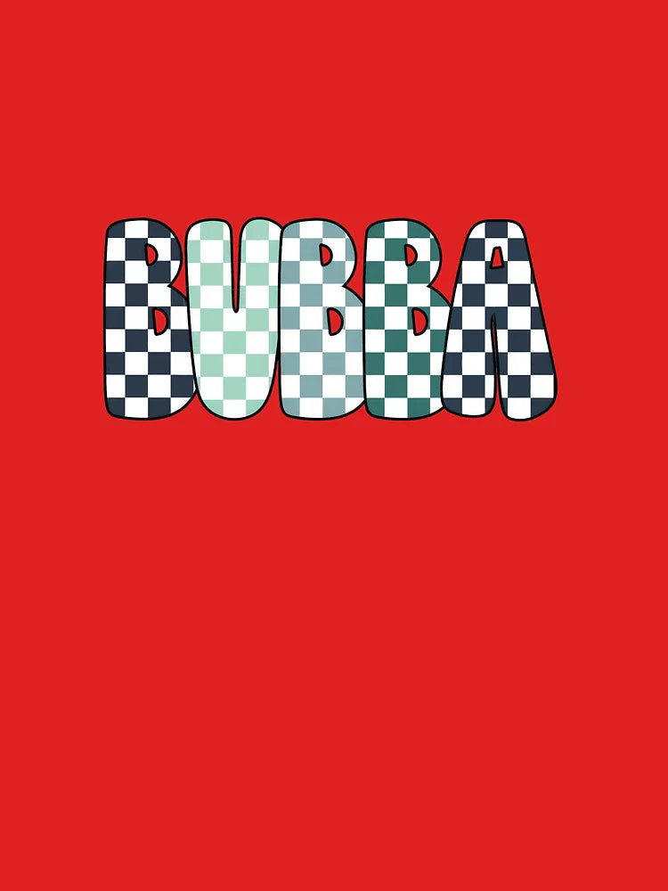 Bubba Retro Checkered Cute Boy Blue Unisex Shower Idea Classic T-Shirt