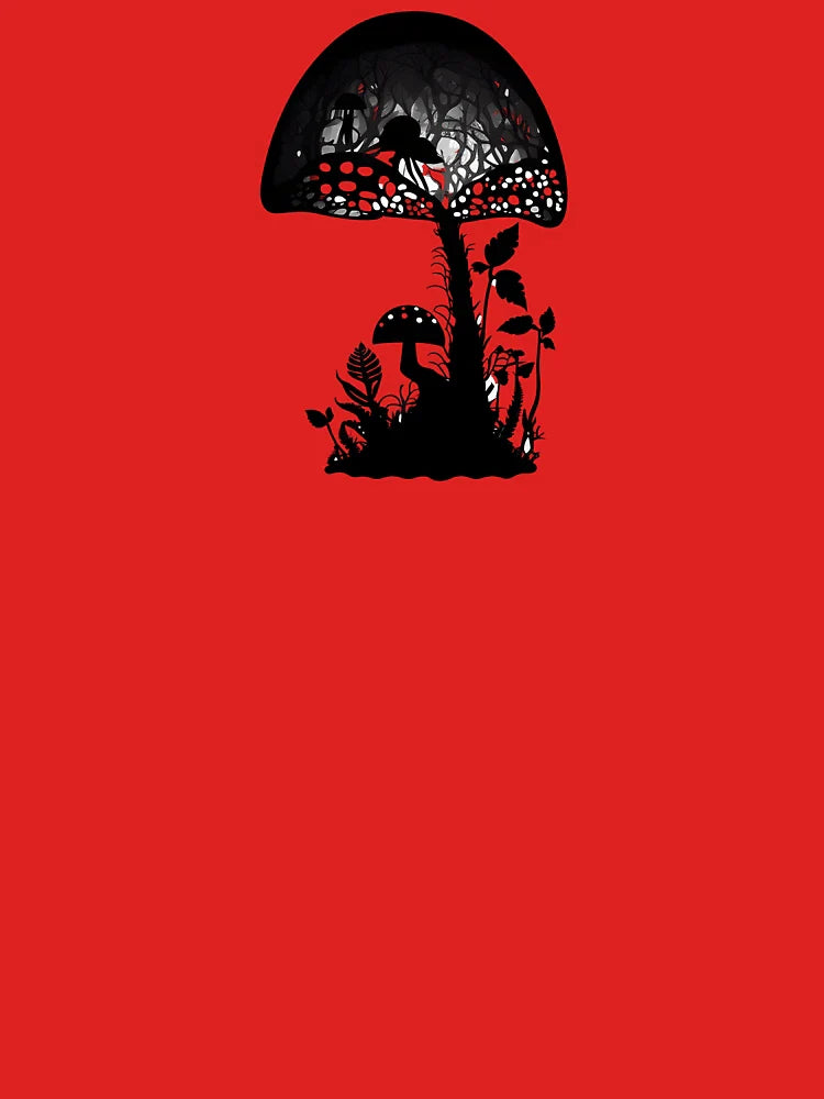 Enchanted Mushroom Silhouette Art Print Classic T-Shirt