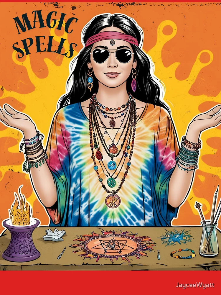 Psychic Hippie Boho Woman: Magic Spells Classic T-Shirt