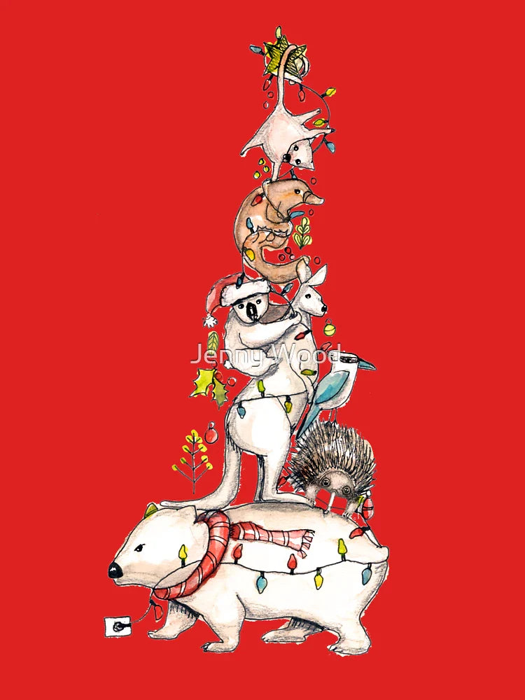 Aussie animal Christmas tree  Classic T-Shirt