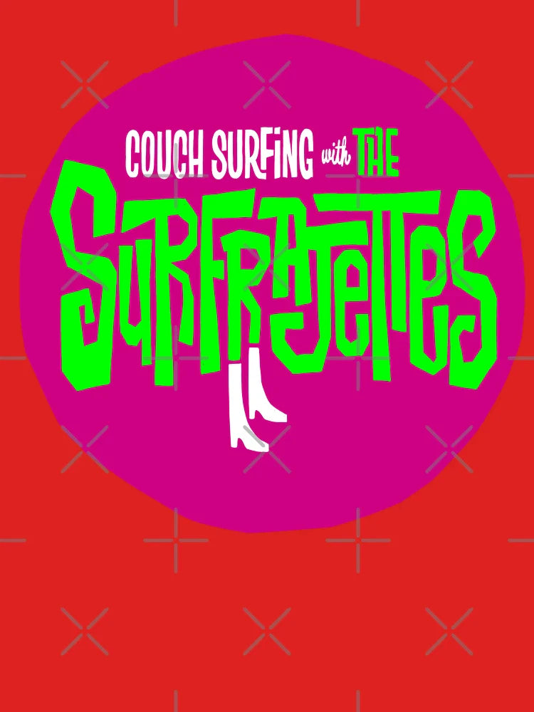 The Surfrajettes - Couch Surfing Surfer Girls Classic T-Shirt
